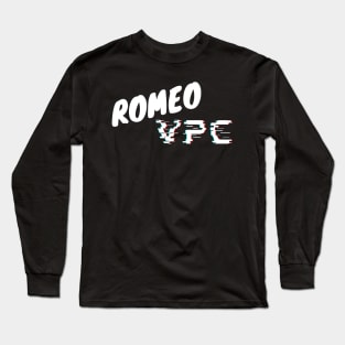 Romeo VPC White Glitch Logo Long Sleeve T-Shirt